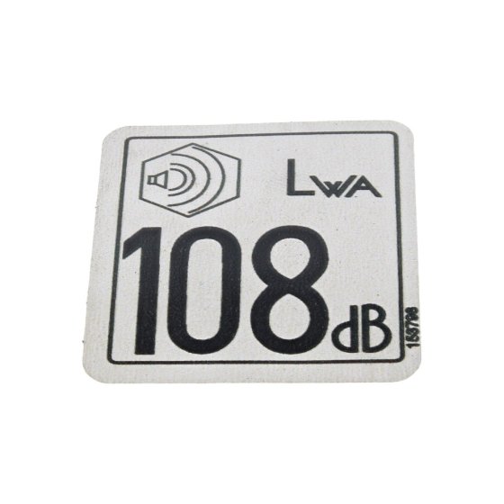 Sound Decal for Wacker VP1340, VP1550 Plate Compactor - OEM No. 5000153798