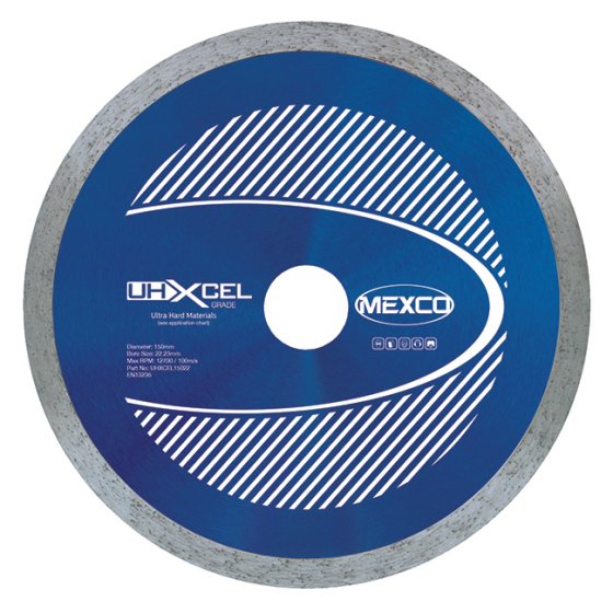 Mexco 150mm Diamond Blade Ultra Hard Materials XCEL Grade