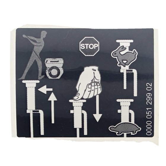 Sticker Label for Hatz 1B50 Engines - 05129902