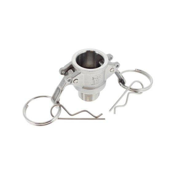 1/2" X BSPT Male Stainless Steel Type B Camlock Coupling