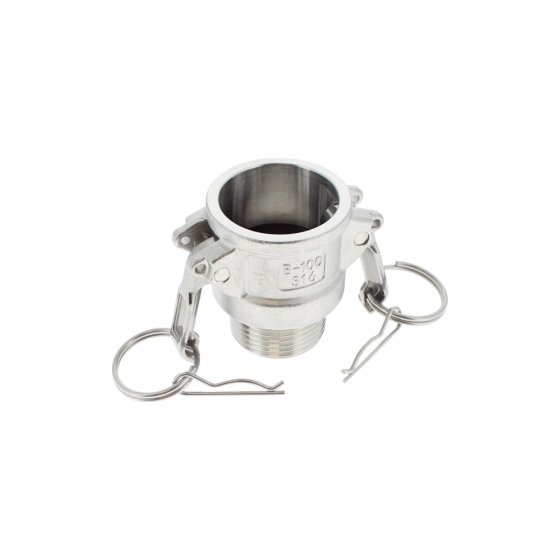 1" Type B X BSPT Male Stainless Steel Camlock Coupling