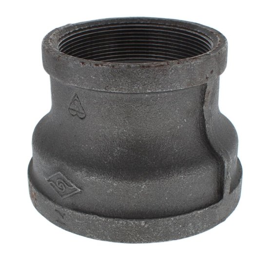 4" to 3" Straight Malleable Iron Female to Female Reducing Socket
