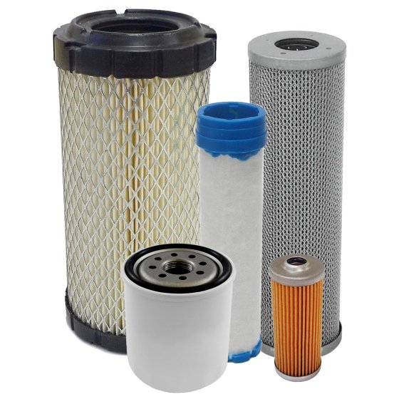 Filter Service Kit for Thwaites Early Mach 202 1 Tonne Dumper with Yanmar 3TNV76-KWA Engine - Pre Prefix 15