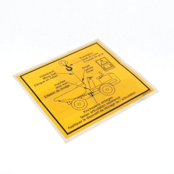 Sticker for Wacker 10001 Dumper - OEM No. 1000081036