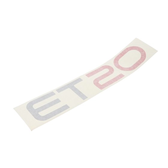 Sticker Type Logo for Wacker ET20 Mini Excavator