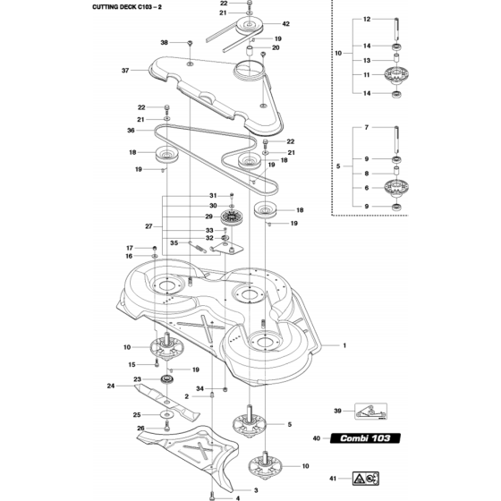 103cm Cutting Deck Assembly