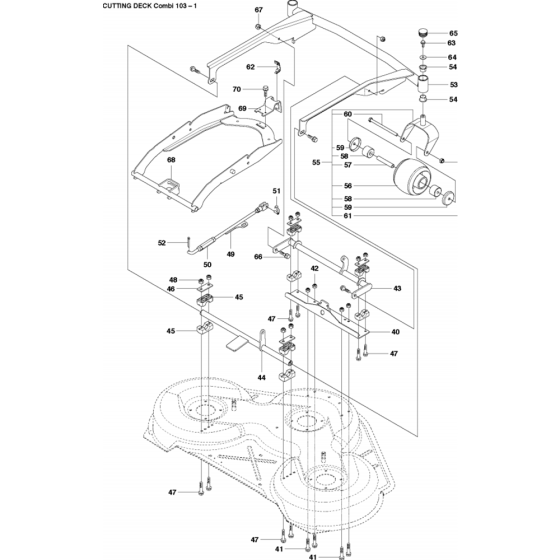 103cm Cutting Deck Assembly
