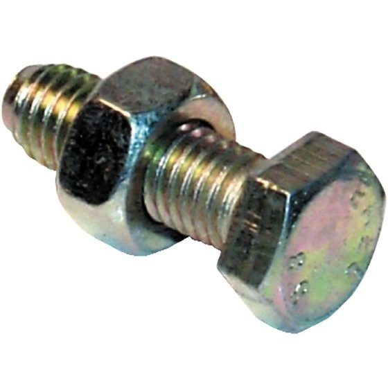 M12x50mm Zinc Plated HT Setscrew & Steel Nut
