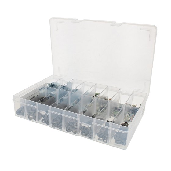 Speed Fasteners, Round & Rectangular Flat Clips, Assorted Sizes (1000 pieces)