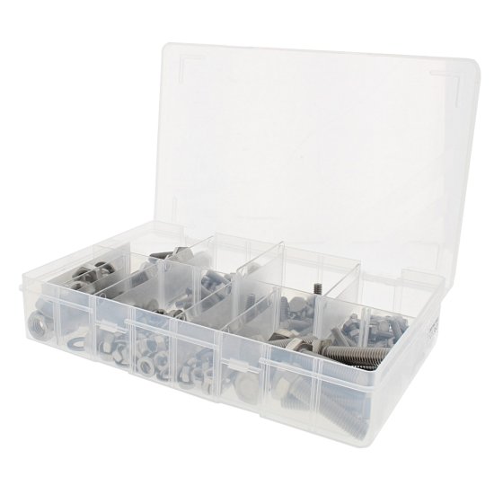 Stainless Steel Fasteners, Sizes: M5x20mm - M10x40mm (270 pieces)