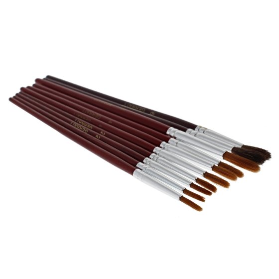 Paint Brushes, Sizes: No. 2-8, Assorted Pack of 10