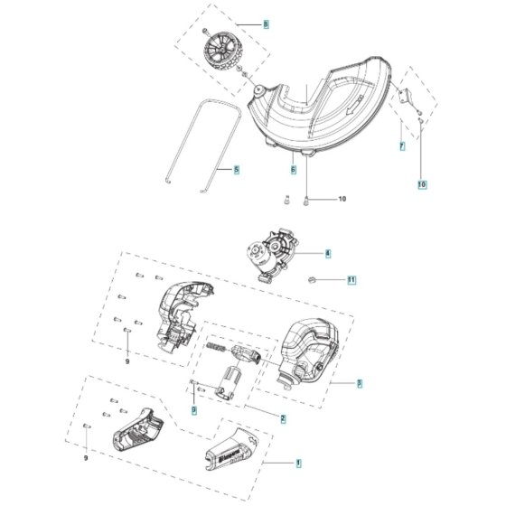 Head Assembly for Husqvarna 110iL