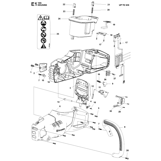 Housing Assembly for Husqvarna 120I