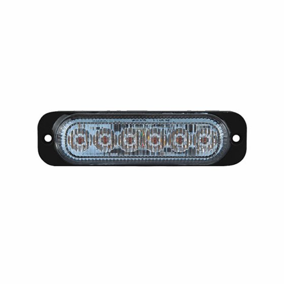High Intensity Red Warning Light 12/24V - 6 x 0.5W LED 19 Flash Sequences