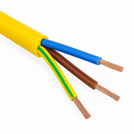 Yellow Arctic Grade Cable - 2.5mm 3-Core