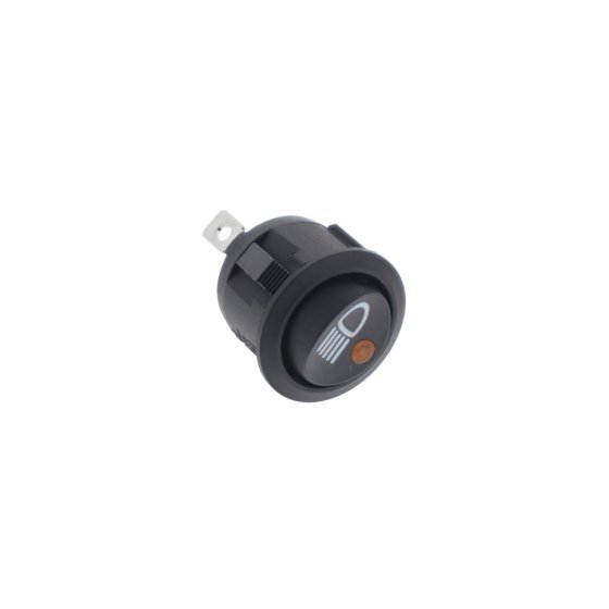 Amber LED Rocker Switch with Work Lamp Symbol - 12/24V 10A Rated