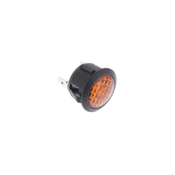 12/24V Amber LED Warning Light for 20mm Panel Hole