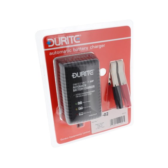 12V 2.7A Automatic Battery Charger - Lead/Acid, Gel, Maintenance Free Batteries, Micro Chip Controlled Charging