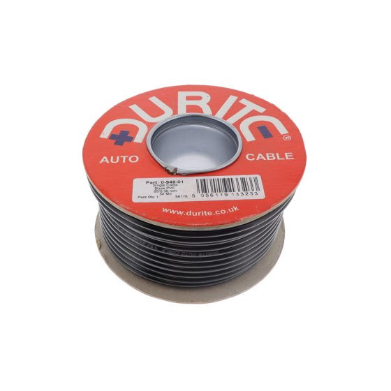 4.5mm x 30m Black Single-Core PVC Auto Cable