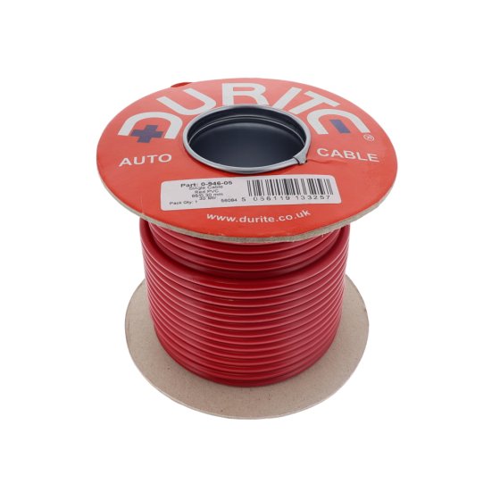 4.5mm x 30m Red Single-Core PVC Auto Cable