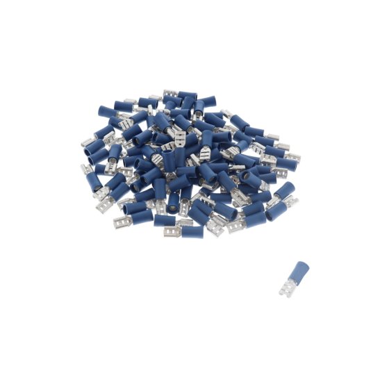 Blue Pre-Insulated Push-On Terminals - 4.80mm Pack of 100 - 2-001-29