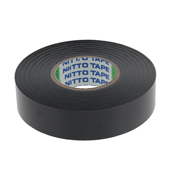 Black PVC Adhesive Tape - 19mm x 20m Pack of 10 - 0-615-00