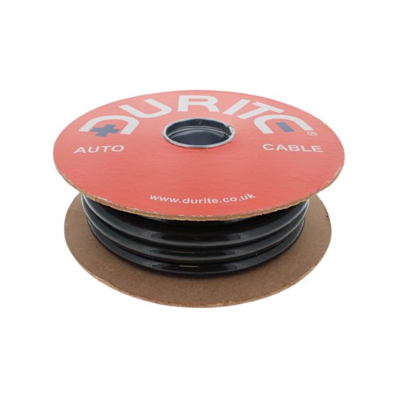 Black Copper Core Flexible PVC Starter Cable - 50mm x 10m - 0-977-10