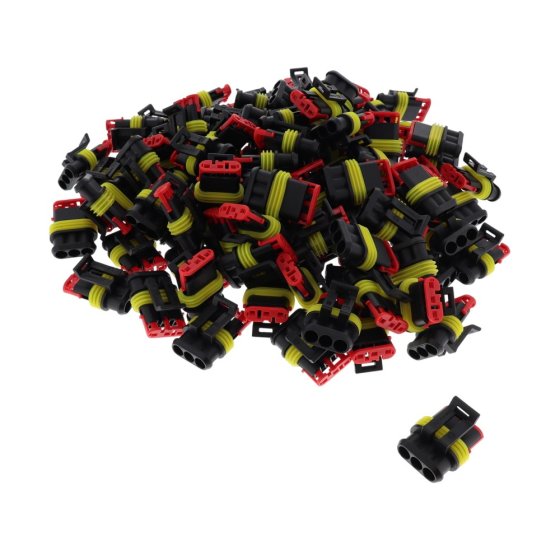 Superseal 1.50mm Female Receptacle Housing - 3 Way x100 - 3-011-63