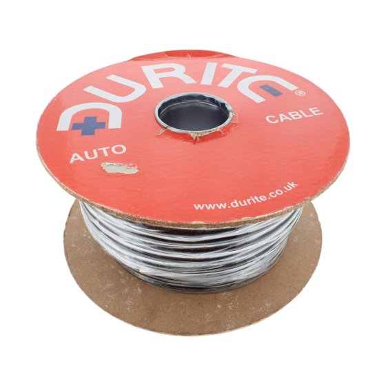 Black Copper Core Flexible PVC Starter Cable - 25mm x 30m - 3-981-10