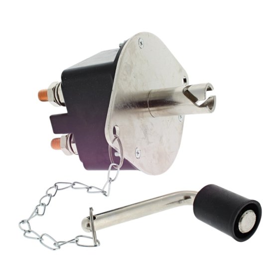 Battery Isolator, Double Pole with Removable Key and Splashproof Cover - 0-605-54