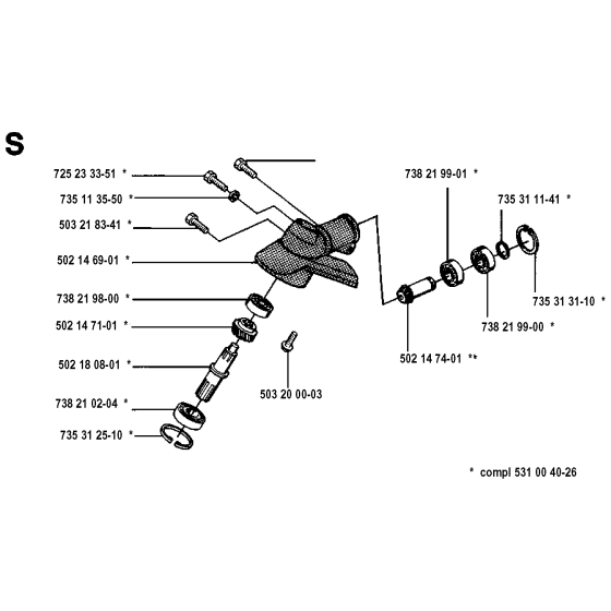 Bevel Gear-2 for Husqvarna