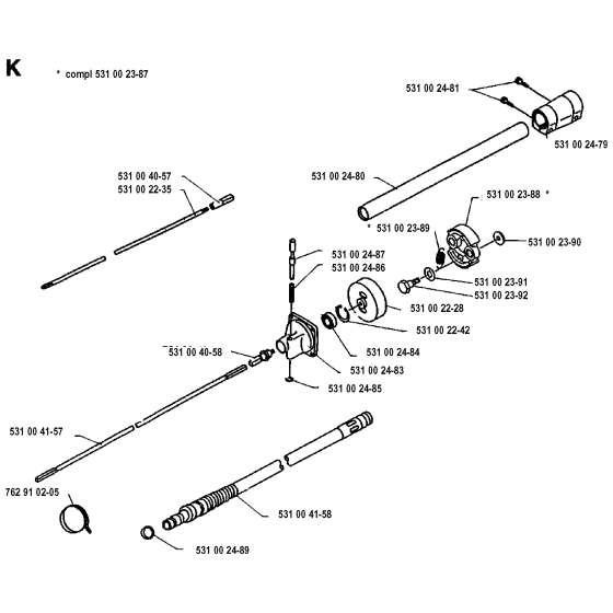 Shaft for Husqvarna 132RB