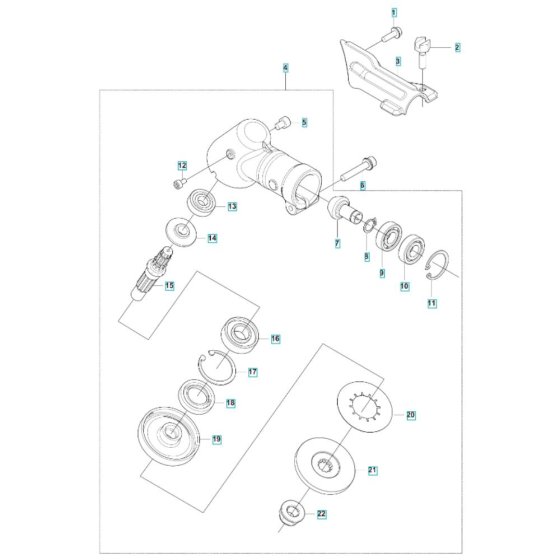 Gear Assembly for Husqvarna 143RS