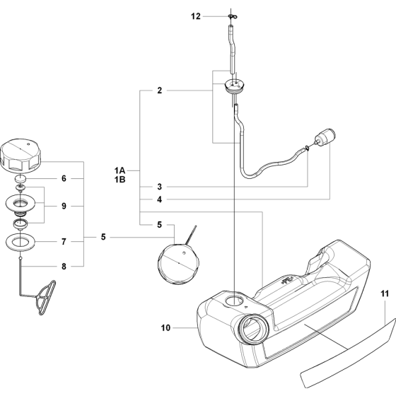 Fuel Tank Assembly for Husqvarna