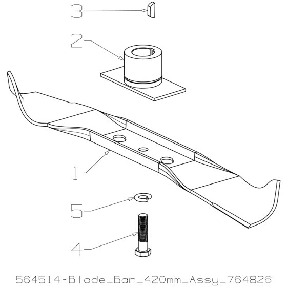 420mm Bar Blade for Masport Mower