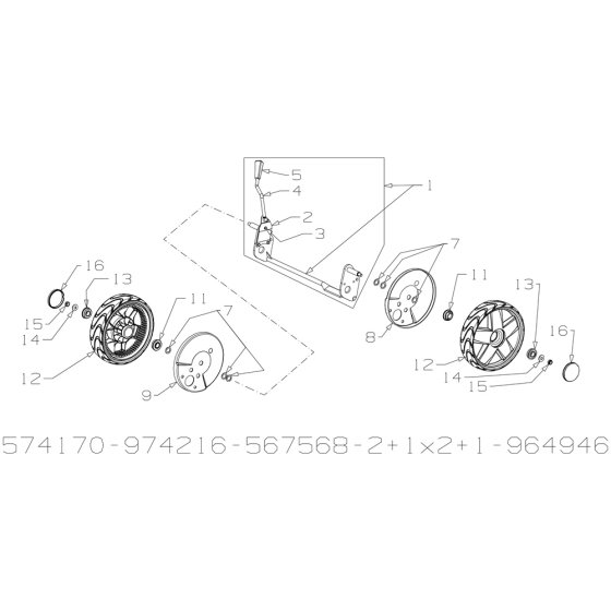 Wheel Assembly for Masport 150ST