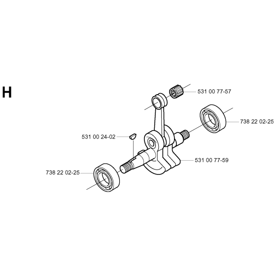Crankshaft for Husqvarna 152RJ