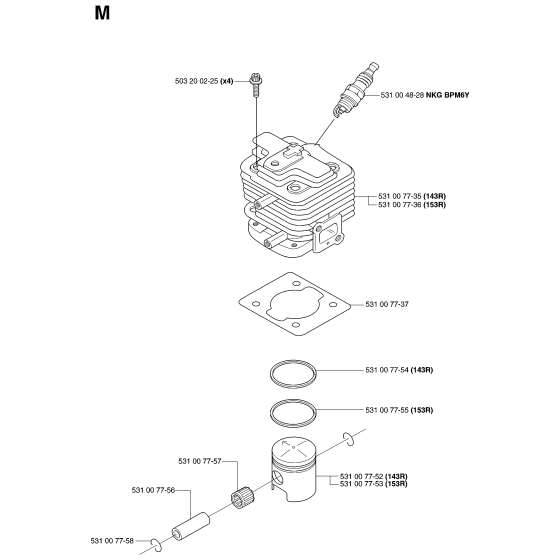 Cylinder Piston for Husqvarna
