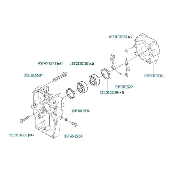 Crankcase Assembly for Husqvarna