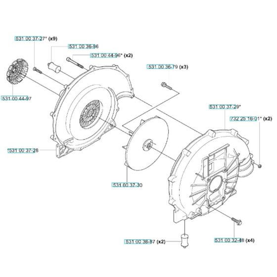 Fan Assembly for Husqvarna 155 BT
