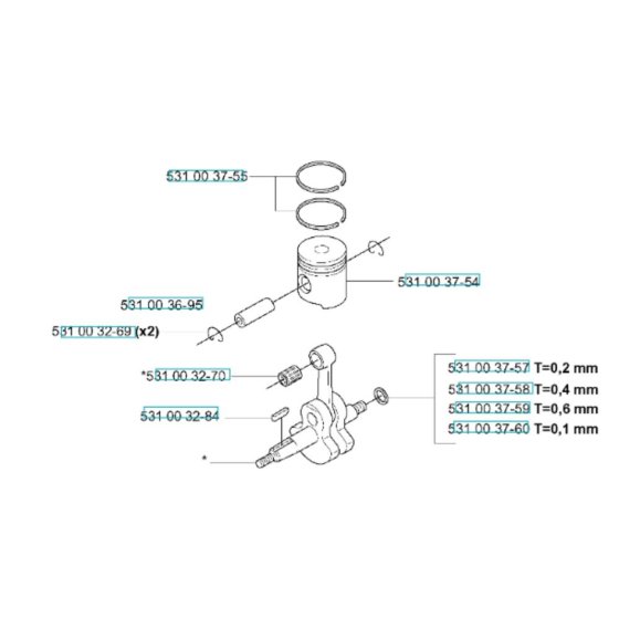 Piston, Crankshaft Assembly