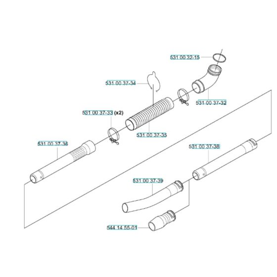 Tube Assembly for Husqvarna 165 BT