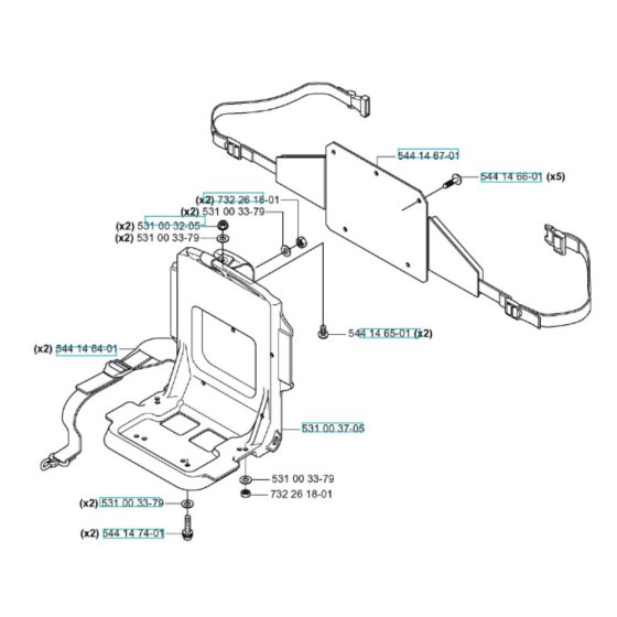 Harness Assembly for Husqvarna 165 BT