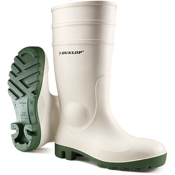 Dunlop Protomastor Wellington Boots PVC /Rubber Full Safety White Size 03