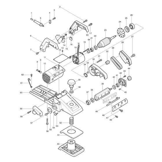 Makita 1805B Planer Assembly