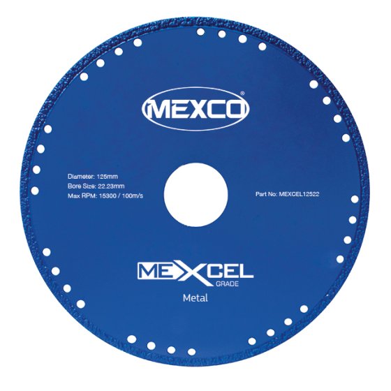 Mexco 125mm Metal Cutting Blade XCEL Grade 22.23mm Diamond Blade Bore