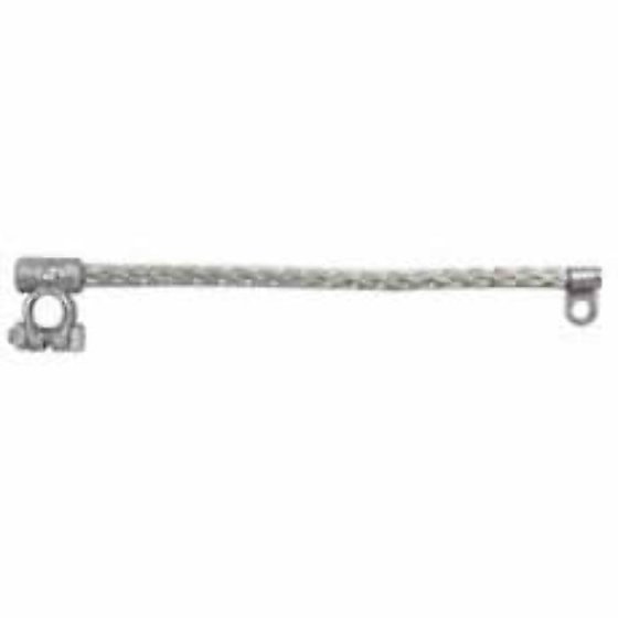 Negative 300mm H/Duty Tinned Copper Earth Strap - 16/32/0.30mm 260A - Each - 6-742-12