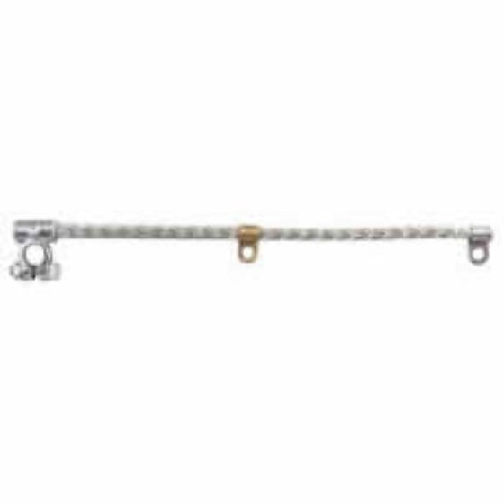 Negative 375mm H/Duty Tinned Copper Earth Strap - 16/32/0.30mm 260A - Each - 6-742-15