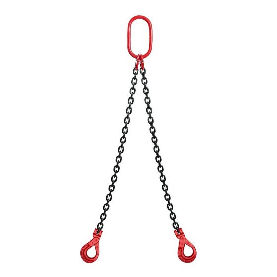 3 metre 8mm 2-Leg Chain Sling with Clevis Sling Hooks Self Locking Type