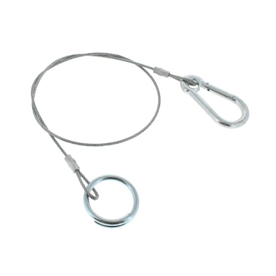 Breakaway Cable 30 Inch for Trailer Safety Ring and Carbiner Fittings